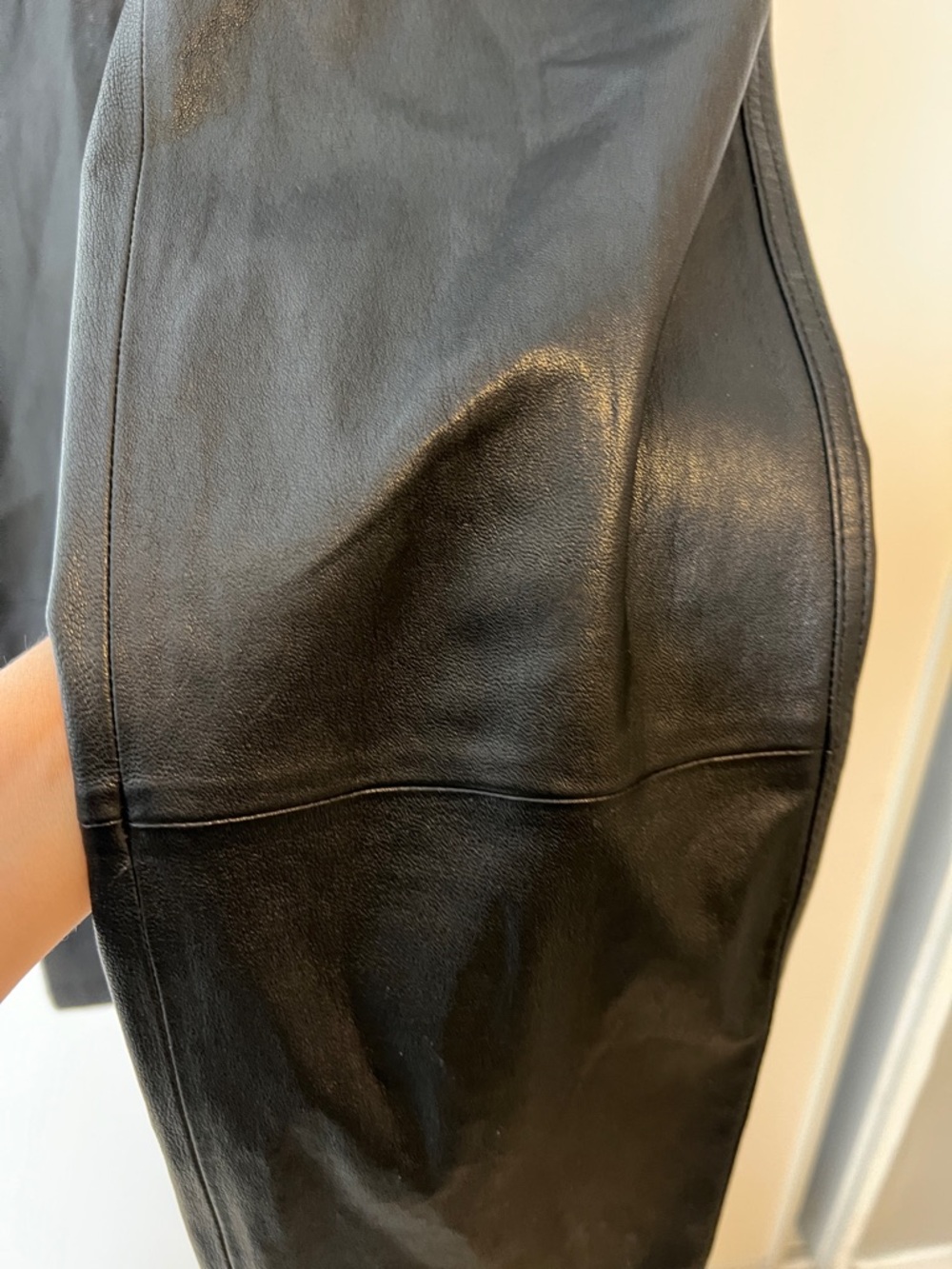 Lafayette 148 New York Mercer Skinny Genuine Leather Pants Size 4 - Picture 4 of 6
